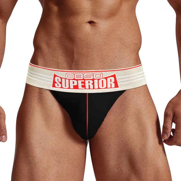 Club Jox Superior Black with Red Stripe Jock Strap — image 3 of 12