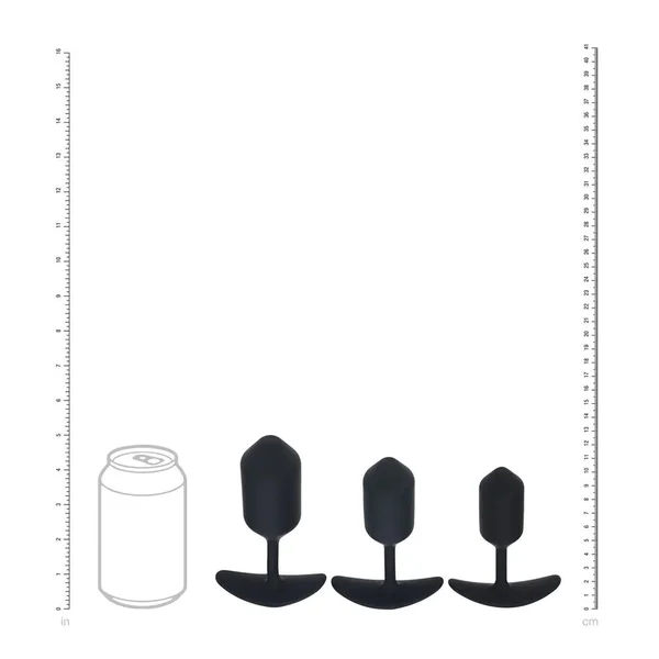 LEVELZ Silicone Weighted Anal Plug Training Set - Black Weighted Butt Plugs - Set of 3 Sizes — image 4 of 7