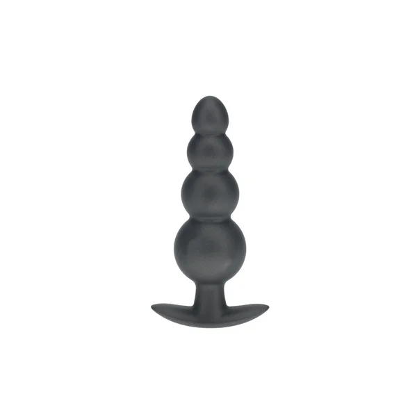 OUCH! Beaded Anal Plug - Gun Metal - Gun Metal Grey 11.7 cm Butt Plug — image 2 of 5