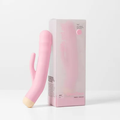 girls get off deedee pink 19 cm usb rechargeable thrusting rabbit vibrator