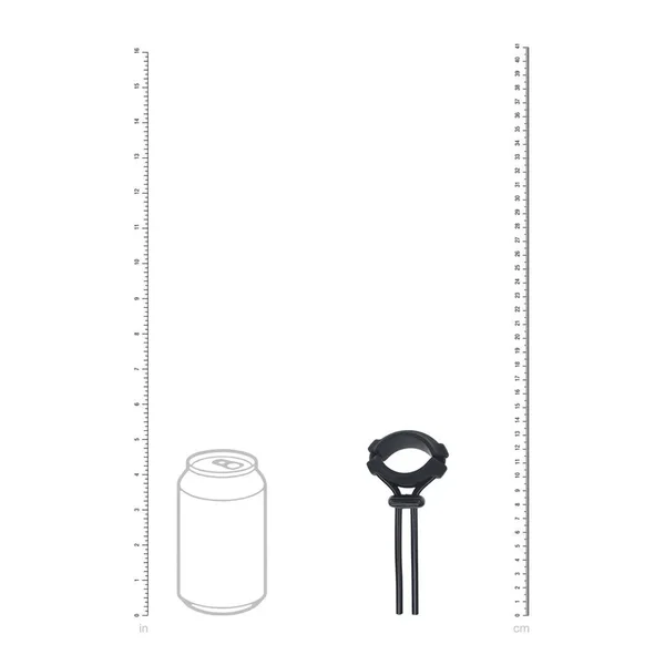 LEVELZ Wide Detachable Lasso Cock Ring - Black - Black Adjustable Cock Ring — image 4 of 7