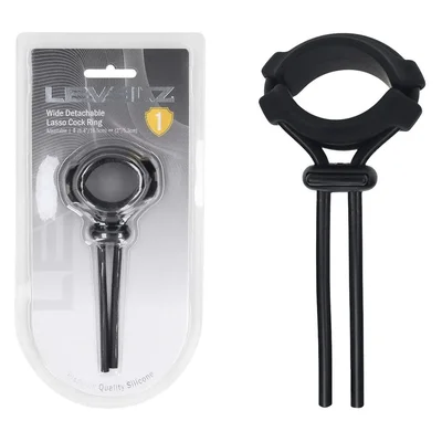 levelz wide detachable lasso cock ring black black adjustable cock ring