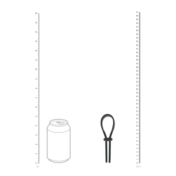 LEVELZ Wide Adjustable Silicone Lasso Cock Ring - Black Adjustable Cock Ring — image 4 of 7