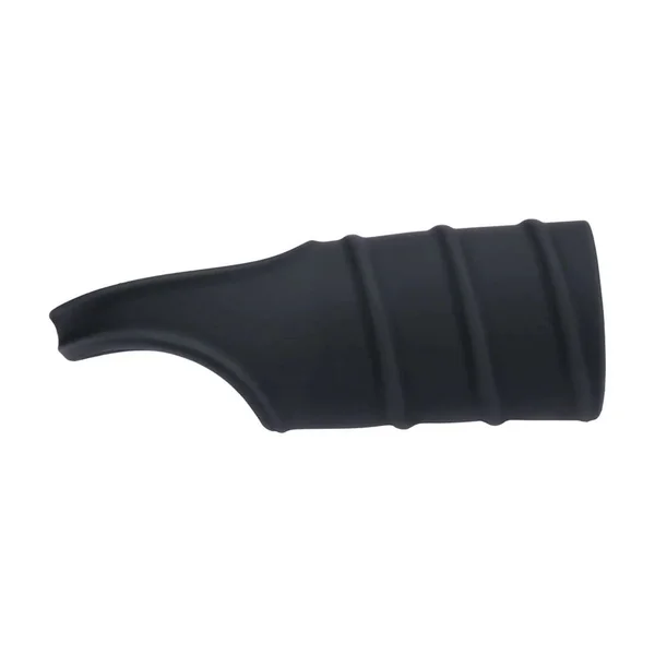 LEVELZ Silicone Cock Ring & Ribbed Sleeve - Black Cock Ring with Sleeve — image 3 of 7