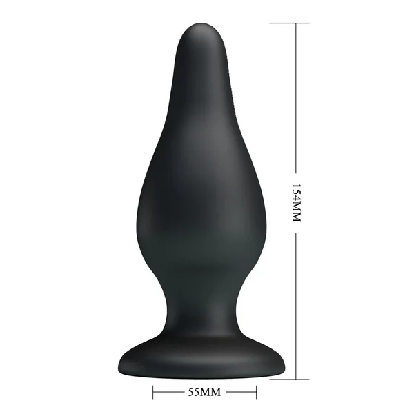 Party Up JEREMY Butt Plug - Black 15.4 cm Butt Plug