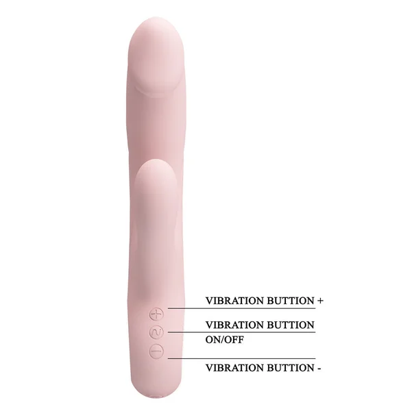 Party Up DAVE Rabbit Vibe - Pink - Pink 19 cm USB Rechargeable Rabbit Vibrator — image 6 of 8