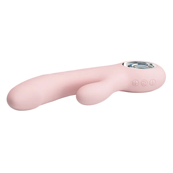 Party Up DAVE Rabbit Vibe - Pink - Pink 19 cm USB Rechargeable Rabbit Vibrator — image 3 of 8