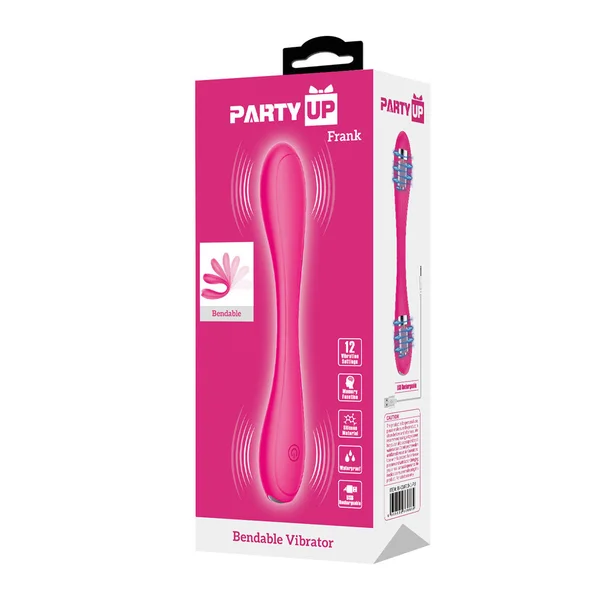 Party Up FRANK Bendable Vibe - Pink - Pink 17.1 cm Bendable Vibrator — image 6 of 6
