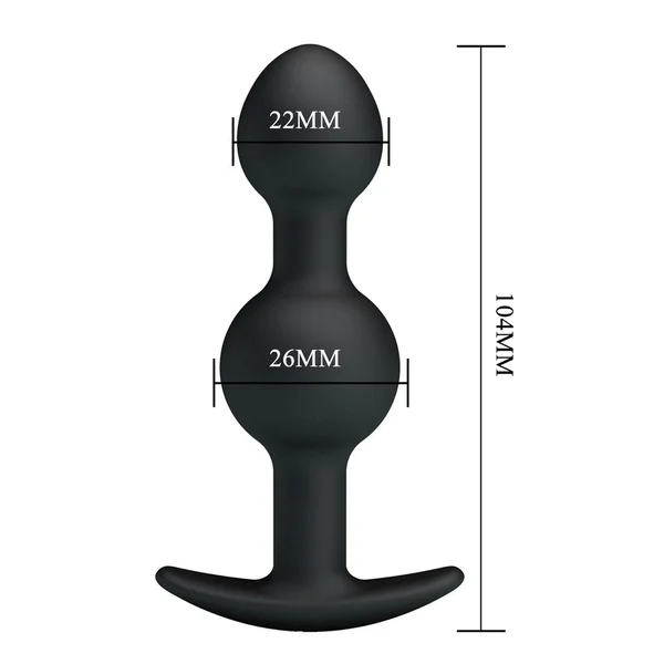 Party Up JAMES Anal Bead Plug - Black 10.4 cm Beaded Butt Plug — image 6 of 7