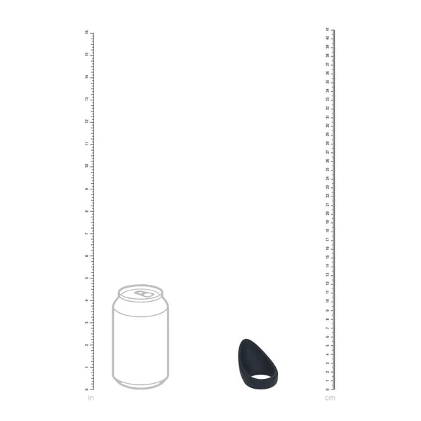 LEVELZ Teardrop Silicone Cock Ring - Black - Black Cock Ring — image 6 of 9