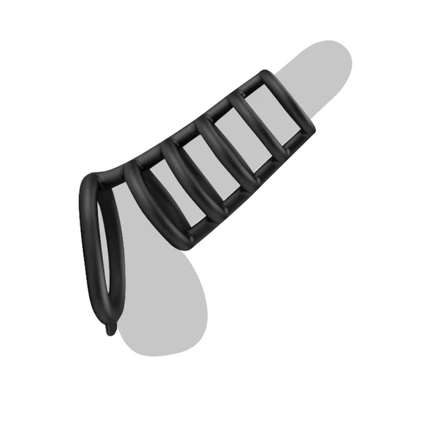 Party Up KIM Cock Cage - Black Cock Ring Cage — image 7 of 9