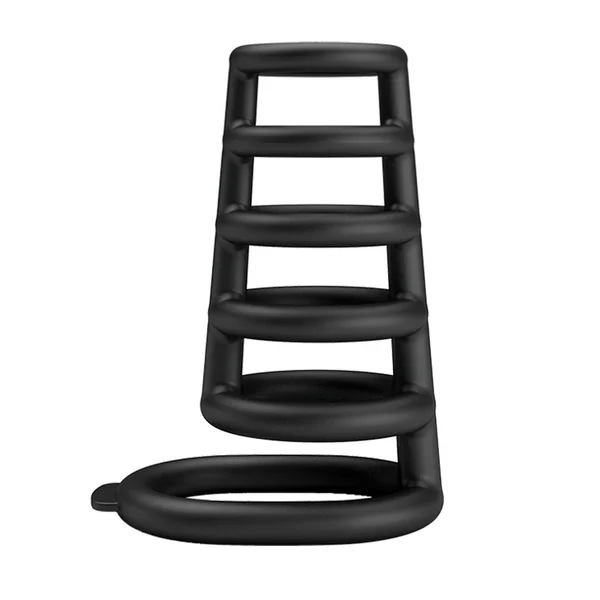 Party Up KIM Cock Cage - Black Cock Ring Cage — image 4 of 9