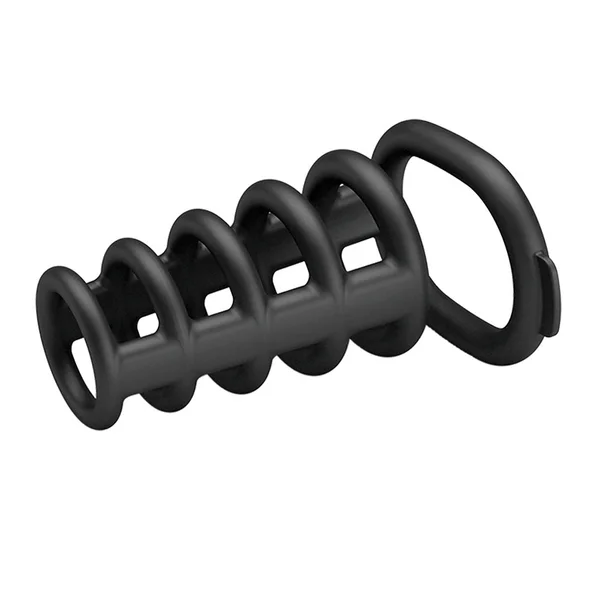 Party Up KIM Cock Cage - Black Cock Ring Cage — image 6 of 9