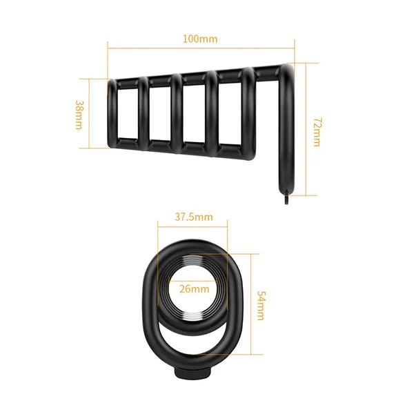 Party Up KIM Cock Cage - Black Cock Ring Cage — image 8 of 9