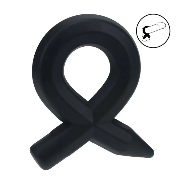 LEVELZ Pencil Liquid Silicone Cock Ring - Black Cock Ring — image 2 of 8