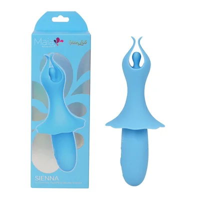 maia sienna blue blue 152 cm usb rechargeable fluttering bullet