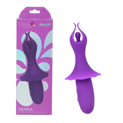 maia sienna purple purple 152 cm usb rechargeable fluttering bullet