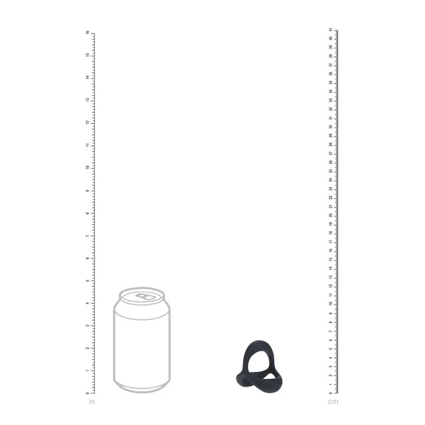 LEVELZ Tri O Ergo Silicone Cock Ring - Black - Black Cock & Balls Rings — image 4 of 7