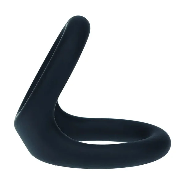 LEVELZ Double O Silicone Cock Ring - L - Black - Black Cock & Balls Rings — image 3 of 9