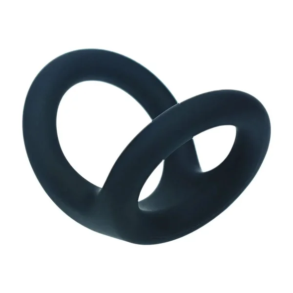 LEVELZ Double O Silicone Cock Ring - L - Black - Black Cock & Balls Rings — image 4 of 9