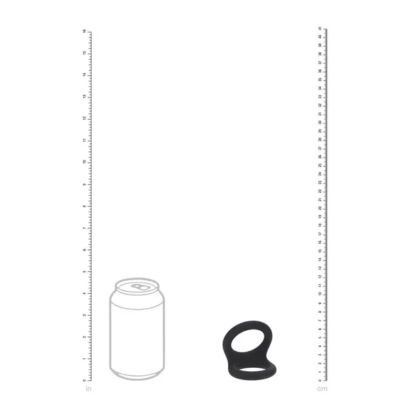 LEVELZ Double O Silicone Cock Ring - L - Black - Black Cock & Balls Rings — image 6 of 9