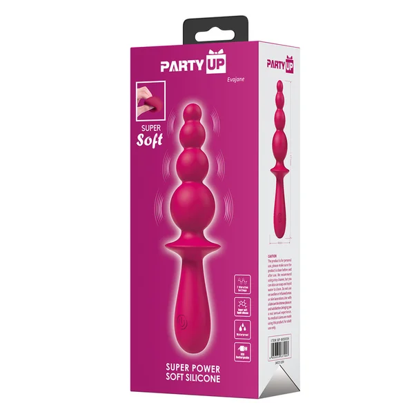 Party Up EVAJANE - Pink - Pink 17.1 cm USB Rechargeable Beaded Vibrator — image 8 of 8