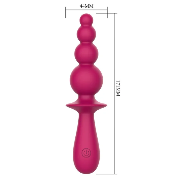 Party Up EVAJANE - Pink - Pink 17.1 cm USB Rechargeable Beaded Vibrator — image 5 of 8