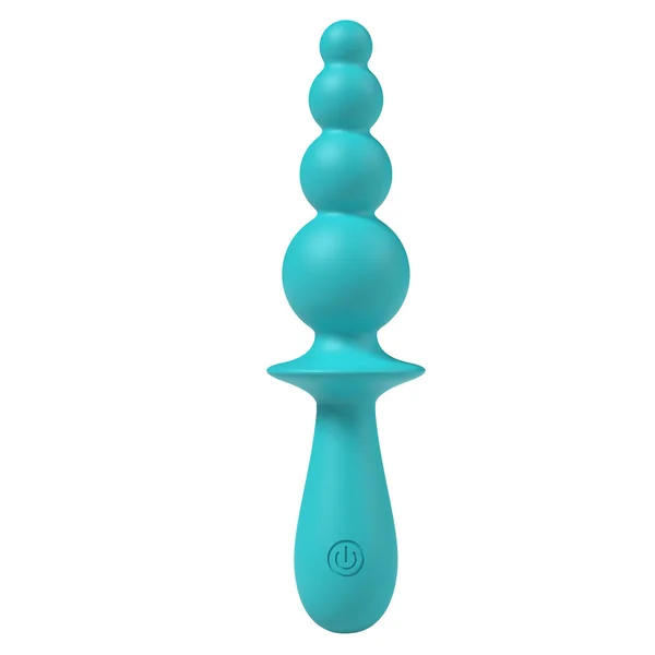Party Up EVAJANE - Teal - Teal 17.1 cm USB Rechargeable Beaded Vibrator — image 2 of 8