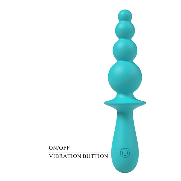Party Up EVAJANE - Teal - Teal 17.1 cm USB Rechargeable Beaded Vibrator — image 6 of 8