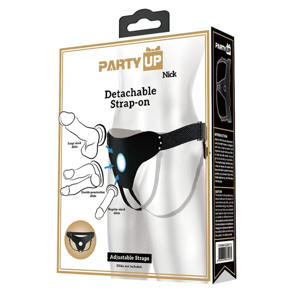 Party Up NICK Strap-On Harness - Black Adjustable Strap-On Harness (No Probe Included) — image 9 of 9