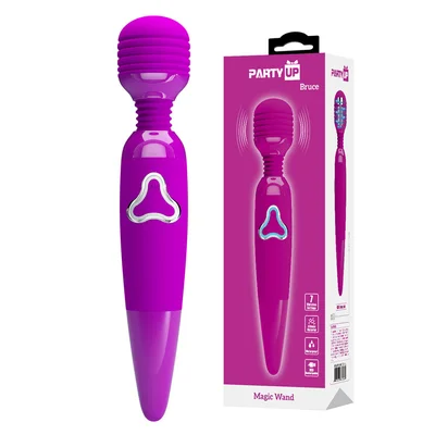 party up bruce wand pink pink 25 cm usb rechargeable massage wand