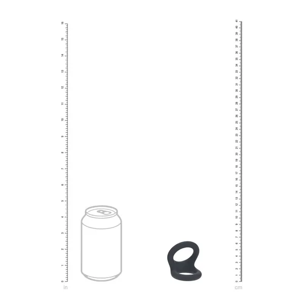 LEVELZ Double O Silicone Cock Ring - M - Black - Black Cock & Balls Rings — image 6 of 9
