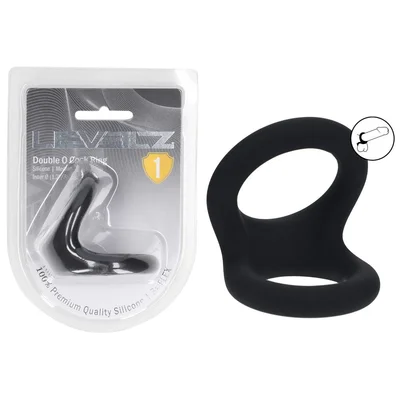 levelz double o silicone cock ring m black black cock balls rings