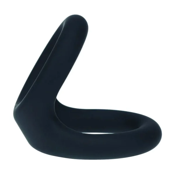LEVELZ Double O Silicone Cock Ring - M - Black - Black Cock & Balls Rings — image 3 of 9