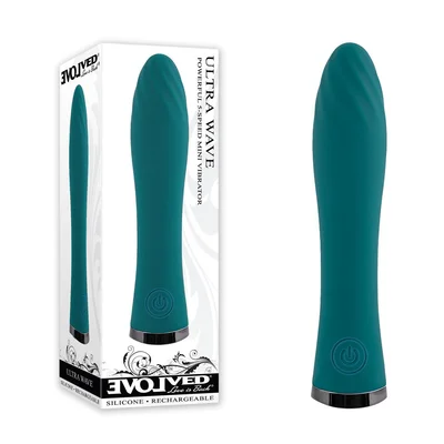 evolved ultra wave blue 13 cm usb rechargeable mini vibrator