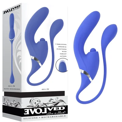 evolved all in purple usb recahrgeable triple stimulating vibrator