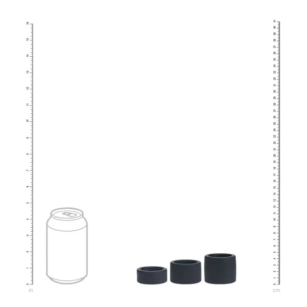 LEVELZ Liquid Silicone Ball Strap Set of 3 - Black - Black Ball Stretchers - Set of 3 Sizes — image 4 of 7