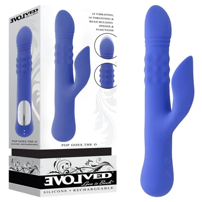 evolved pop goes the o purple 247 cm usb rechargeable thrusting bulging rabbit vibrator