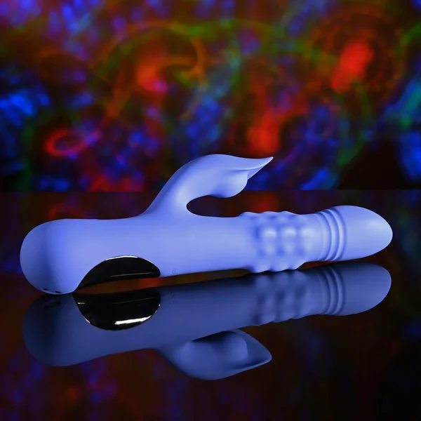 Evolved POP GOES THE O - Purple 24.7 cm USB Rechargeable Thrusting & Bulging Rabbit Vibrator — image 6 of 9