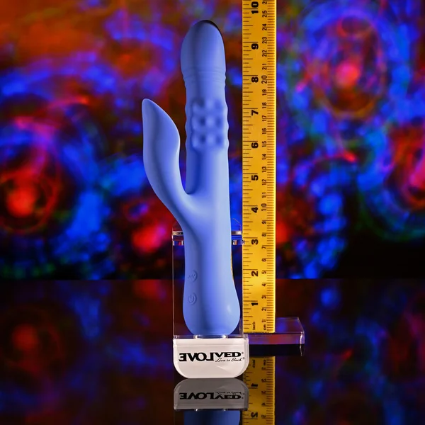 Evolved POP GOES THE O - Purple 24.7 cm USB Rechargeable Thrusting & Bulging Rabbit Vibrator — image 8 of 9