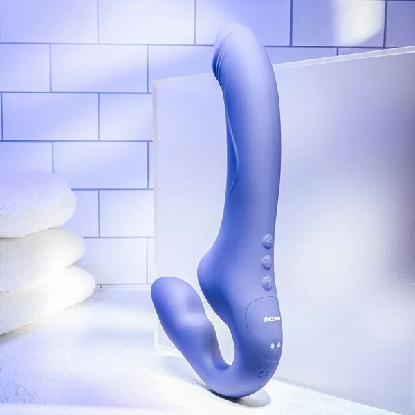 Evolved 2 BECOME 1 - Purple 23.5 cm USB Rechargeable Strapless Strap-On with Remote — image 3 of 9