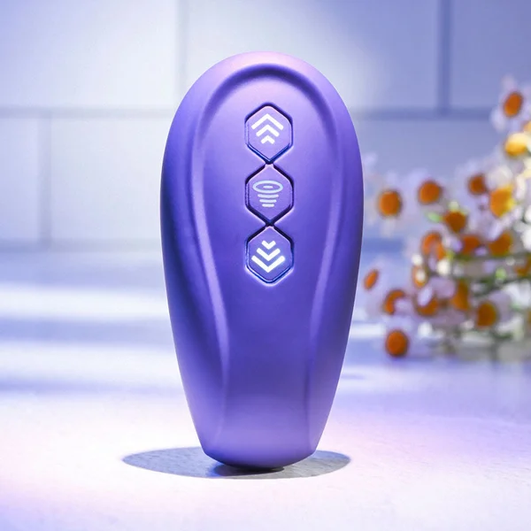 Evolved 2 BECOME 1 - Purple 23.5 cm USB Rechargeable Strapless Strap-On with Remote — image 8 of 9