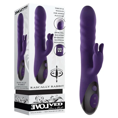 evolved rascally rabbit purple 229 cm usb rechargeable rabbit vibrator