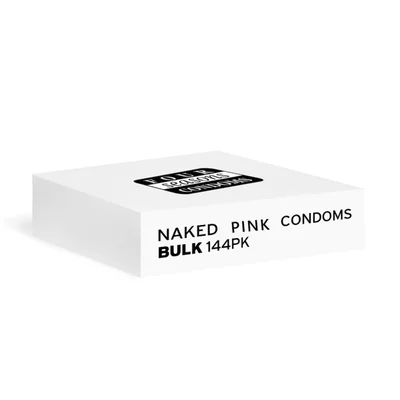 four seasons naked pink condoms bulk box of 144