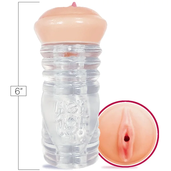 Hey 19! Haley Spades - Flesh/Clear Teen Vagina Stroker — image 2 of 3