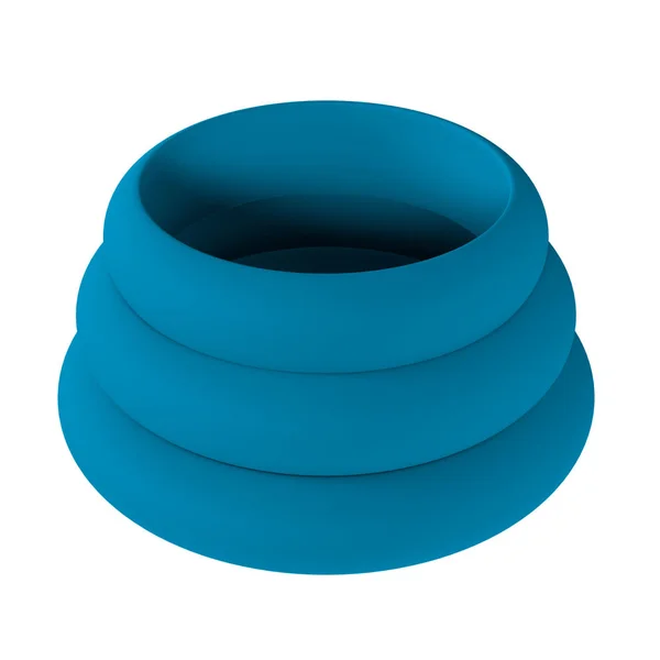 LEVELZ Wide O Silicone Cock Ring Set of 3 - L/XL/2X - Teal Cock Rings - Set of 3 Sizes — image 2 of 3