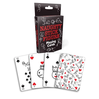 naughty stick figure playing cards novelty playing cards