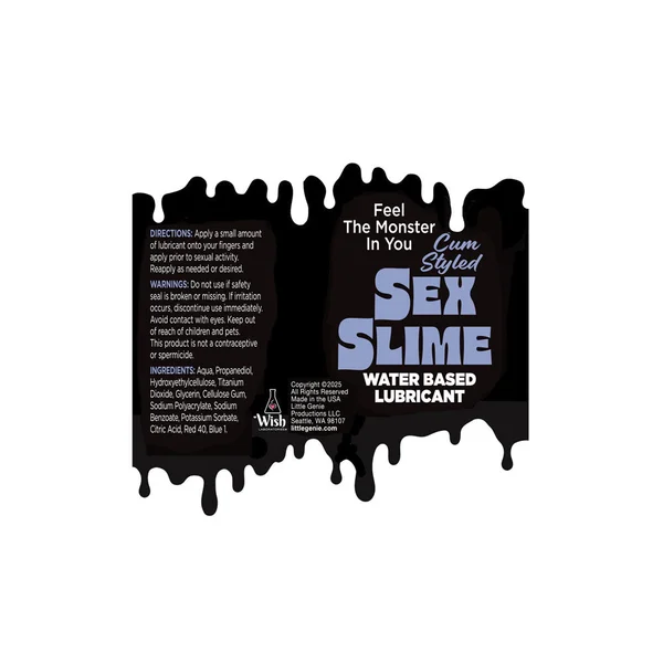 Sex Slime Cum Style Creature Lube - Purple 120 ml - Purple Cum Style Water Based Lubricant - 120 ml Bottle — image 3 of 4