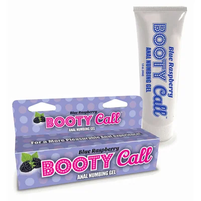 booty call anal numbing gel blue raspberry flavoured anal numbing gel 44 ml 15 oz tube