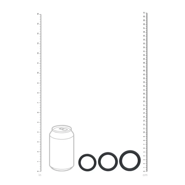 LEVELZ Classic Silicone Cock Ring Set - L/XL/XXL - Black Cock Rings - Set of 3 Sizes — image 4 of 7